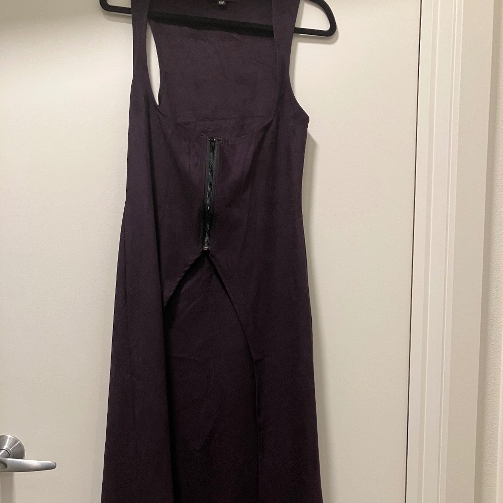 Purple velour vest